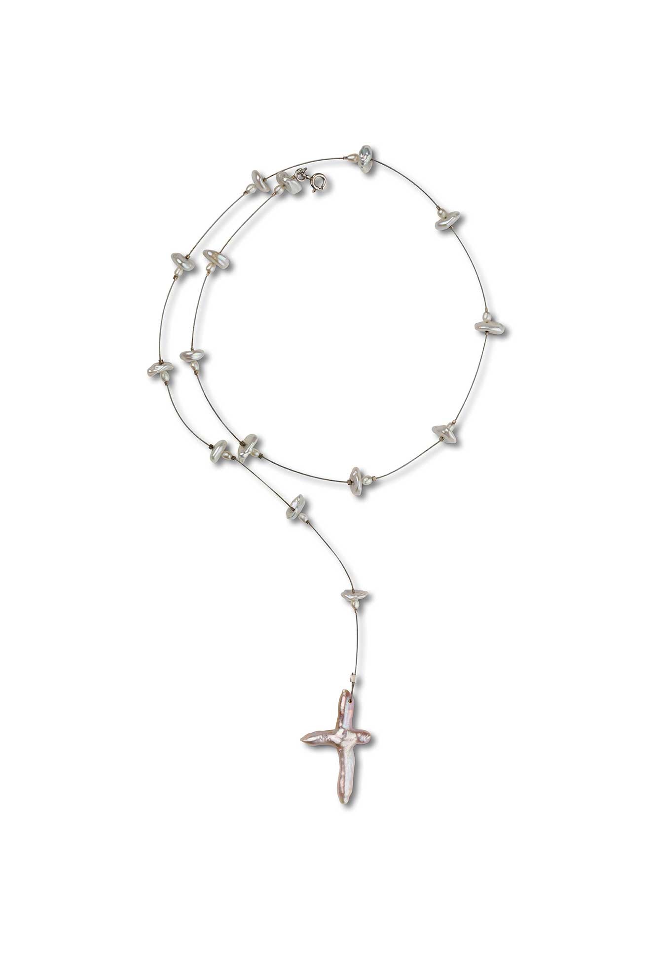 Mother of Pearl Dual Cross