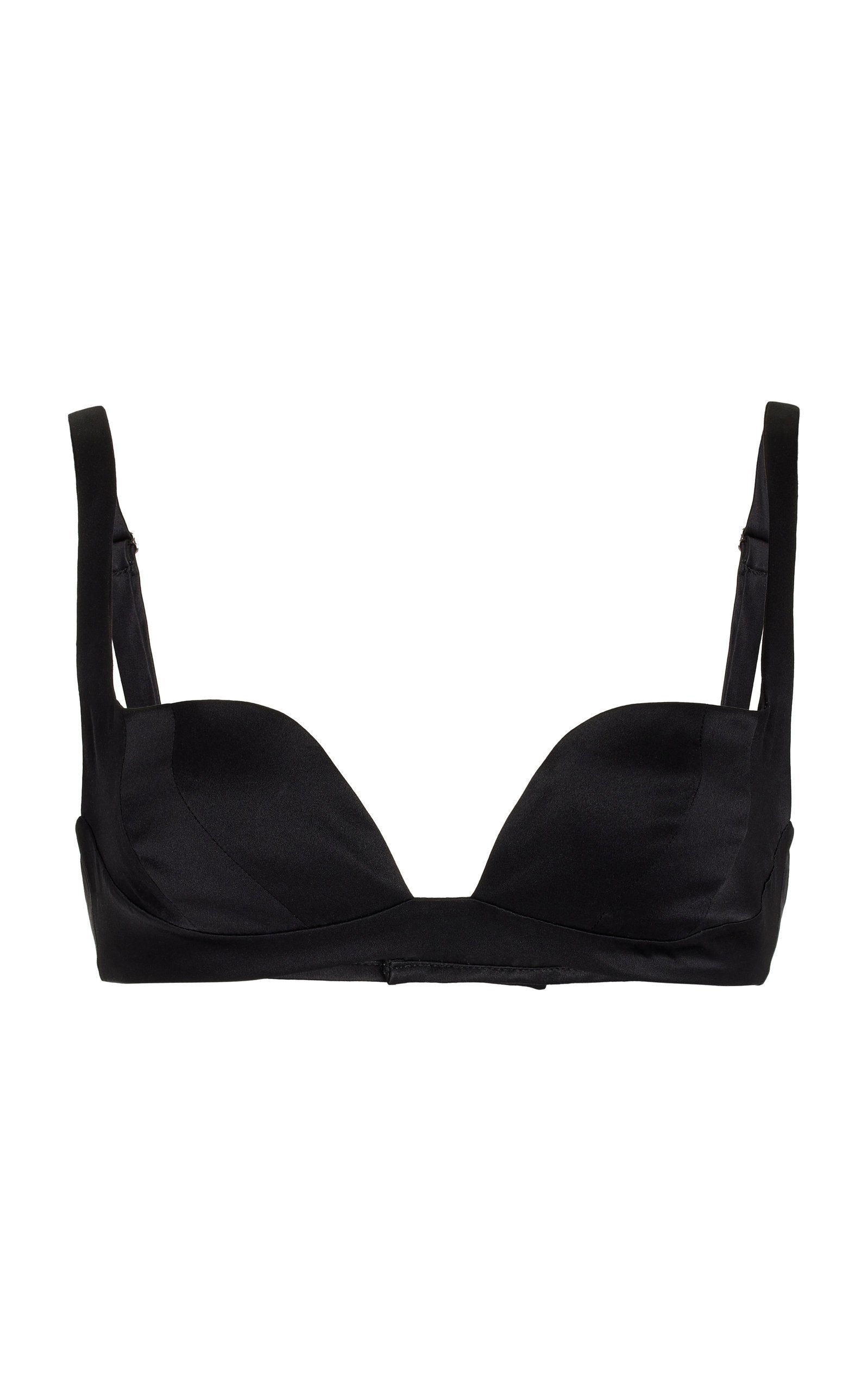Silk Bralette, Black