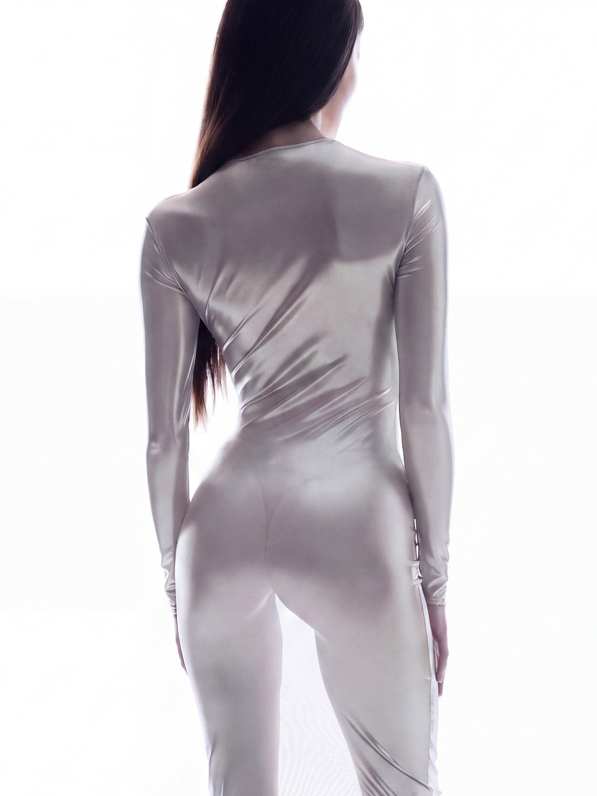 Long Sleeve Liquid Slip — Pearl