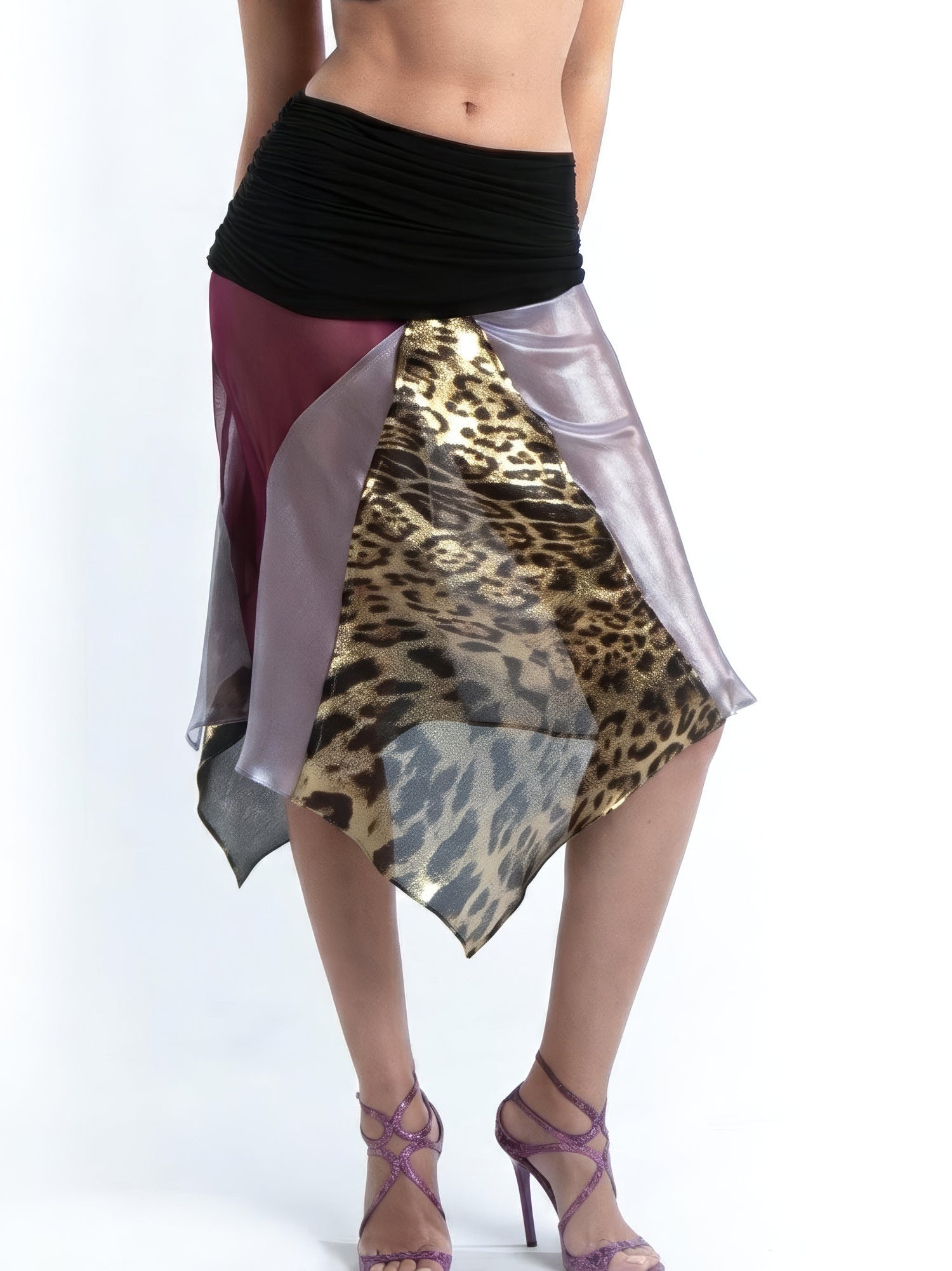 Patchwork Silk Skirt